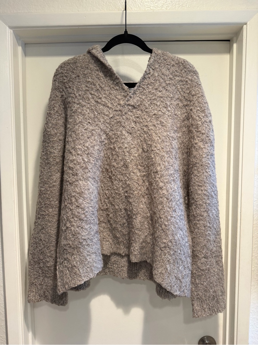 Oversized Knit Hooded Sweater
